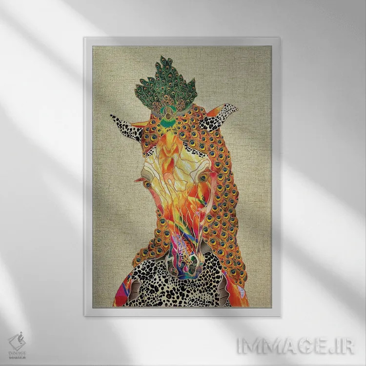 تابلو دکوراتیو اسب جادویی اثر کاستیانتین مالگینف - نمای قابدار سفید