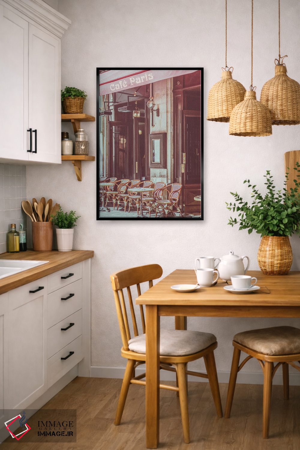 تابلو دکوراتیو کافه پاریس اثر کارن منداو - D6B