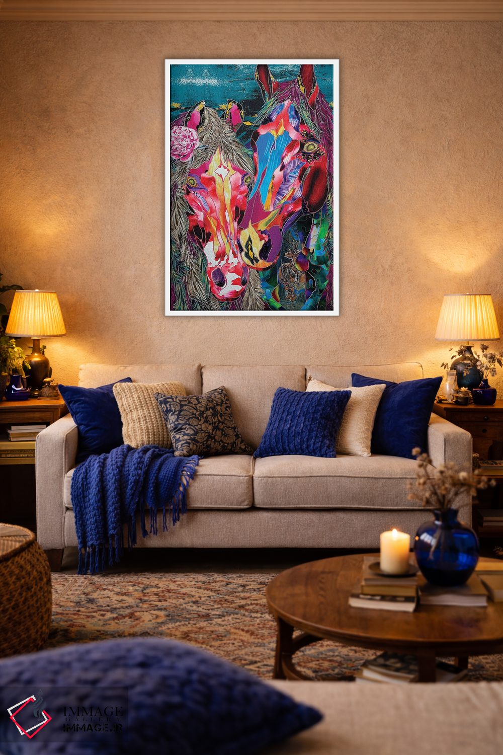 تابلو دکوراتیو اسب های جادویی اثر کاستیانتین مالگینف - D3W
