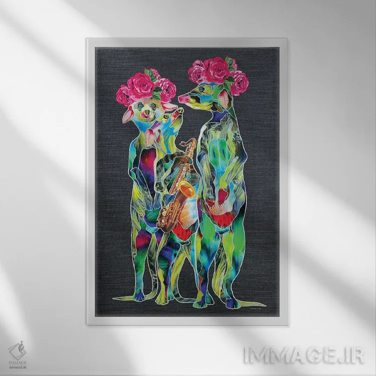 تابلو دکوراتیو نگهبانی شبانه اثر کاستیانتین مالگینف - نمای قابدار سفید