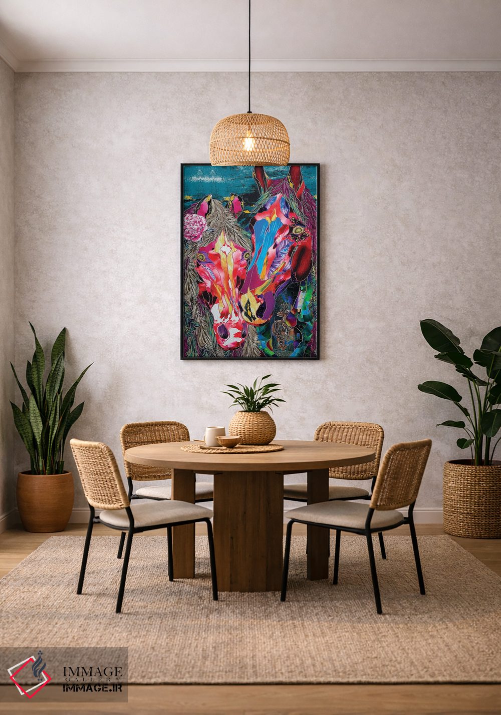تابلو دکوراتیو اسب های جادویی اثر کاستیانتین مالگینف - D4B