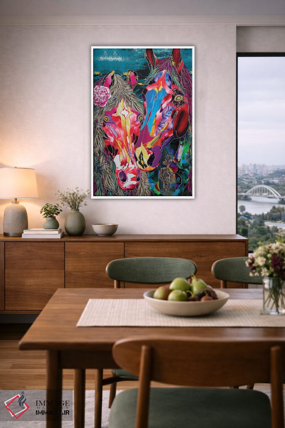 تابلو دکوراتیو اسب های جادویی اثر کاستیانتین مالگینف - D6W