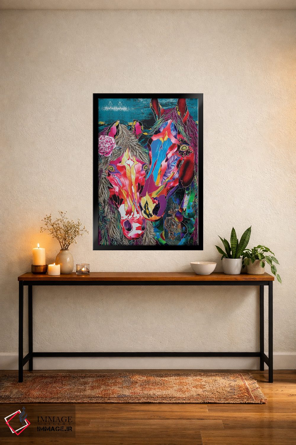 تابلو دکوراتیو اسب های جادویی اثر کاستیانتین مالگینف - D5B