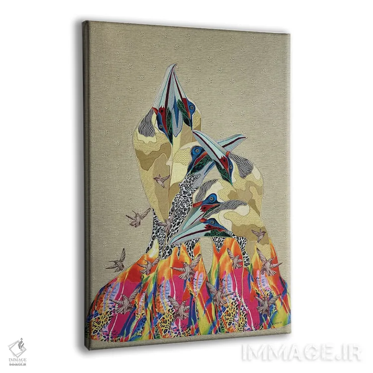 تابلو دکوراتیو دسته ای از مرغ های دریایی اثر کاستیانتین مالگینف - نمای پرسپکتیو محصول