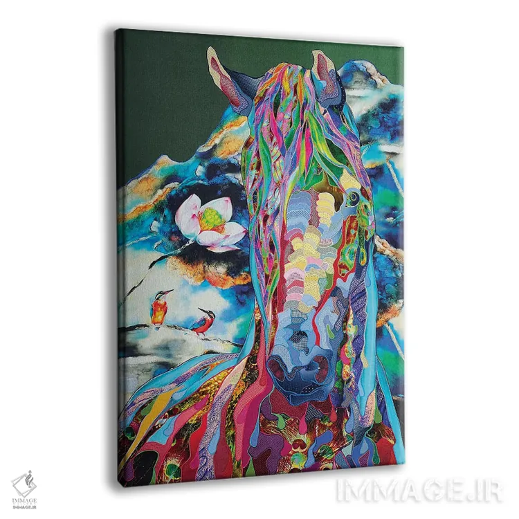 تابلو دکوراتیو نیلوفر آبی اثر کاستیانتین مالگینف - نمای پرسپکتیو محصول