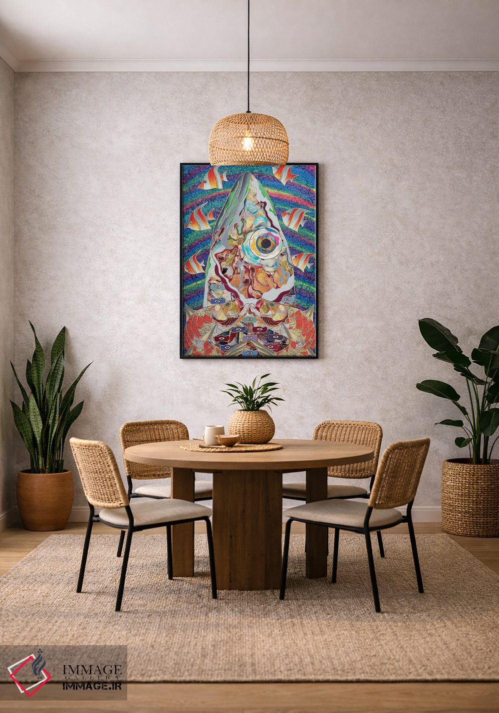 تابلو انتزاعی پادشاه اقیانوس اثر کاستیانتین مالگینف - D3B