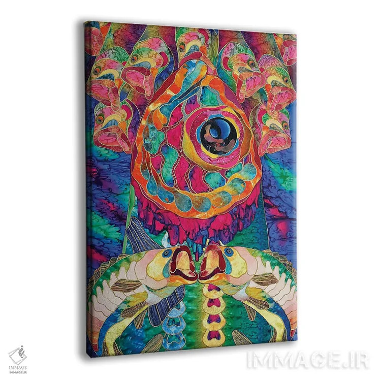 تابلو انتزاعی ماهی کمیاب اثر کاستیانتین مالگینف - نمای پرسپکتیو محصول