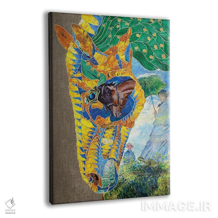 تابلو دکوراتیو خط قرمز اثر کاستیانتین مالگینف - نمای پرسپکتیو محصول