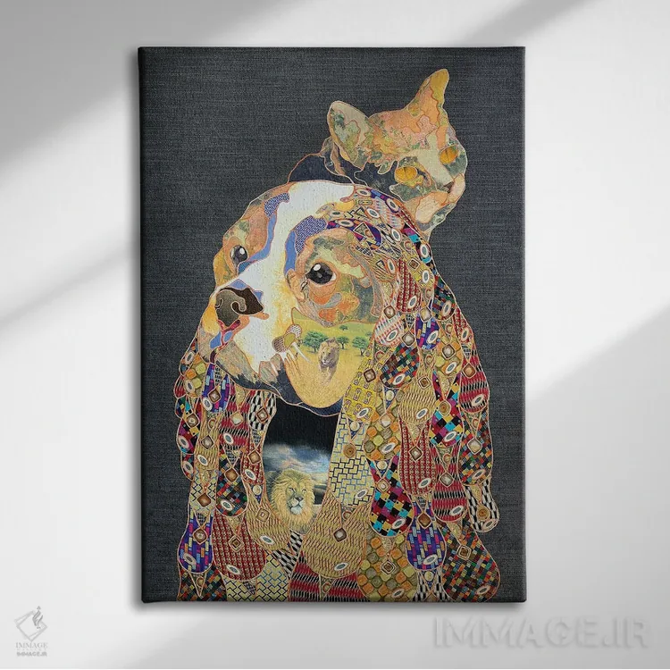 تابلو دکوراتیو منتظر میزبان زن اثر کاستیانتین مالگینف - نمای روبهرو روی دیوار