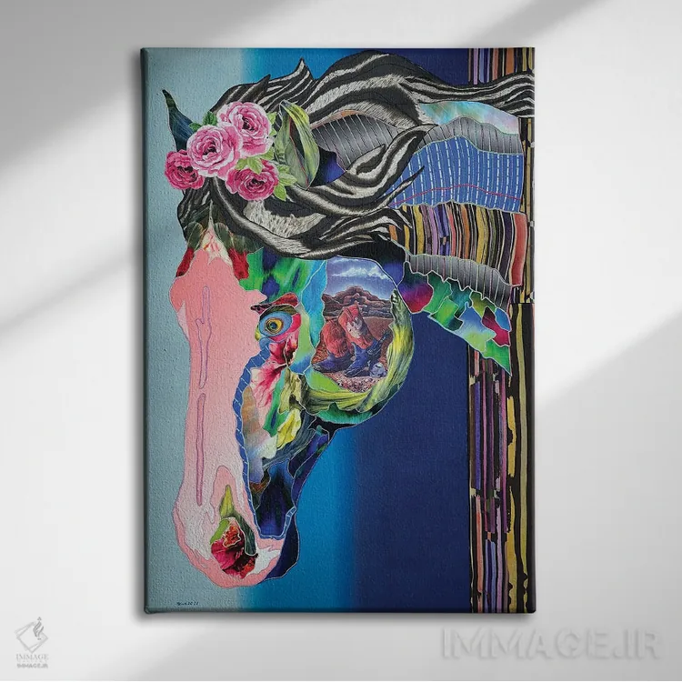 تابلو دکوراتیو از پشت آینه اثر کاستیانتین مالگینف - نمای روبهرو روی دیوار