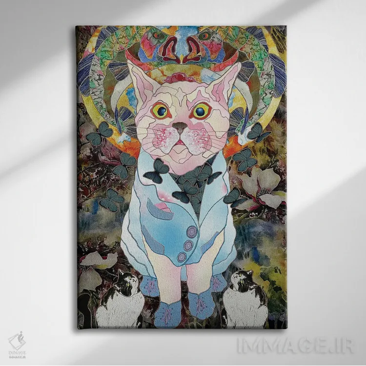 تابلو دکوراتیو کت و شلوار شیک اثر کاستیانتین مالگینف - نمای روبهرو روی دیوار