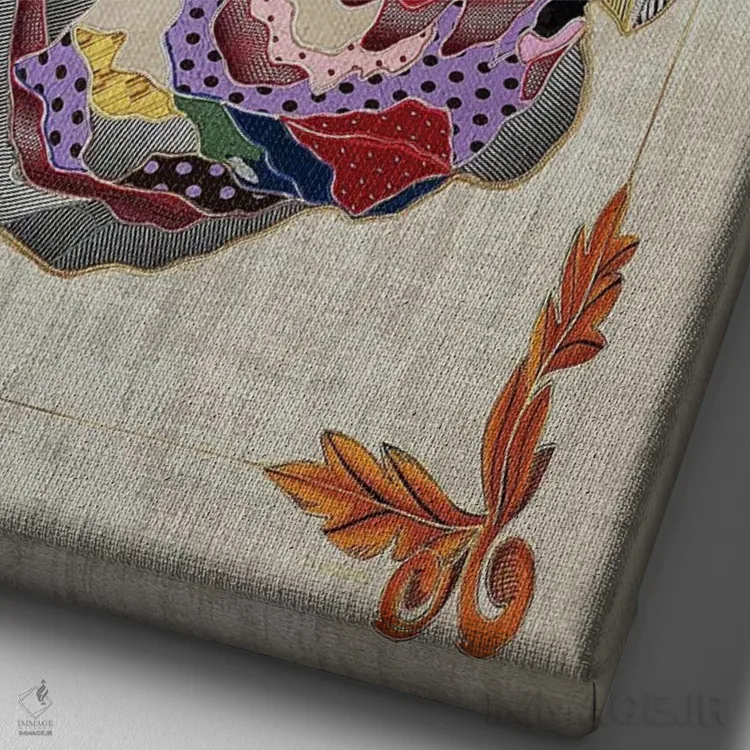 تابلو دکوراتیو کمال زیبایی اثر کاستیانتین مالگینف - نمای نزدیک بافت بوم