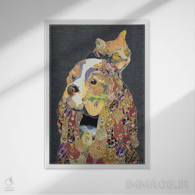 تابلو دکوراتیو منتظر میزبان زن اثر کاستیانتین مالگینف - نمای قابدار سفید