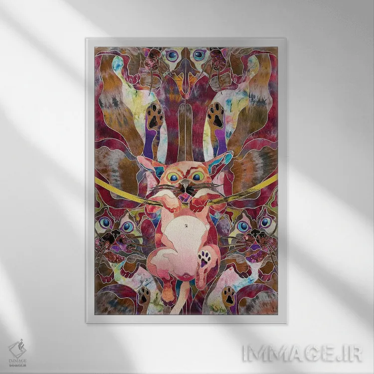 تابلو دکوراتیو حلقه هولا اثر کاستیانتین مالگینف - نمای قابدار سفید