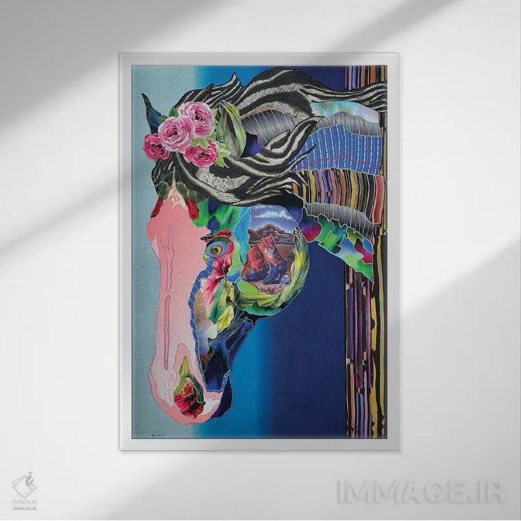 تابلو دکوراتیو از پشت آینه اثر کاستیانتین مالگینف - نمای قابدار سفید