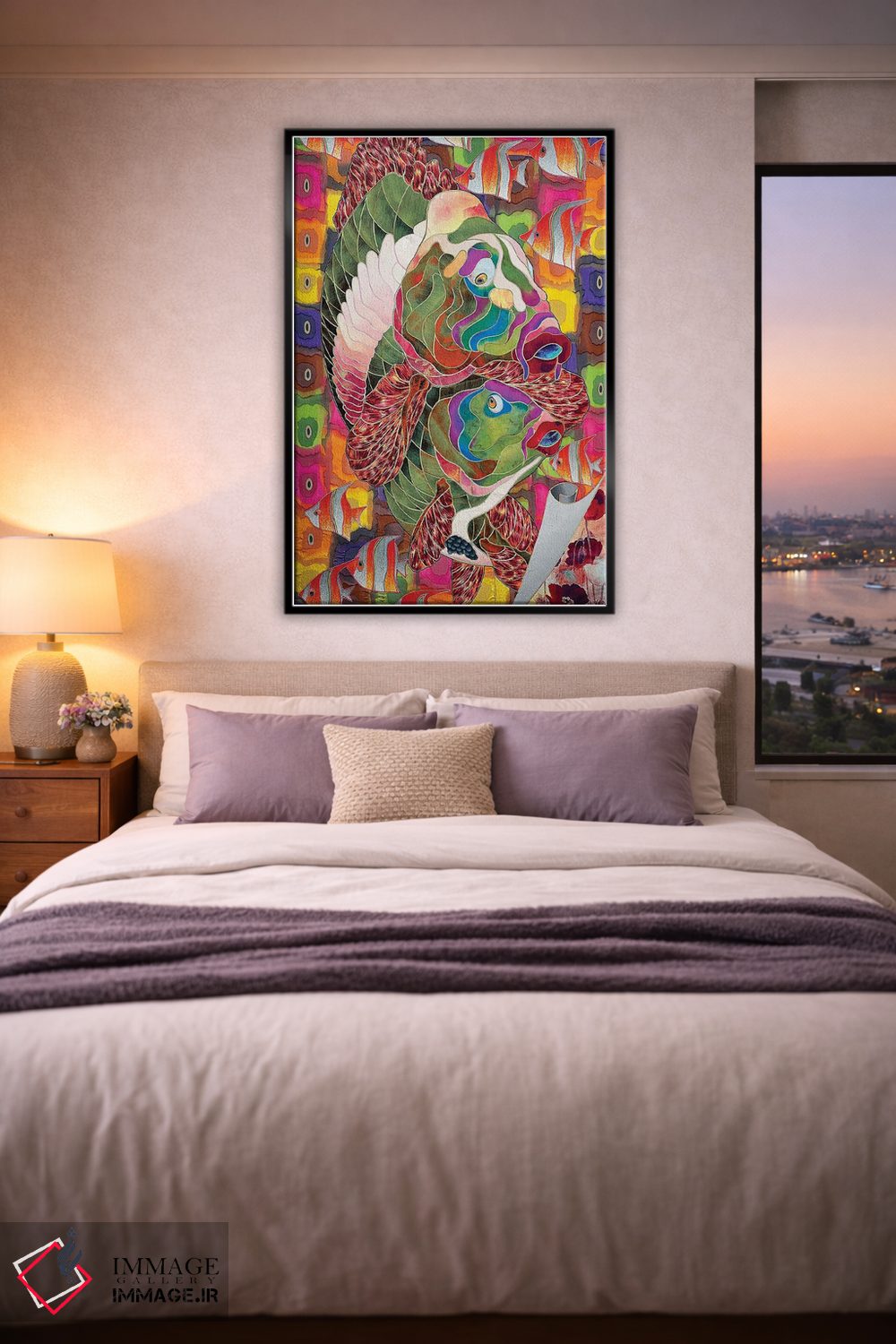 تابلو انتزاعی قدم زنی صبحگاهی اثر کاستیانتین مالگینف - D5B