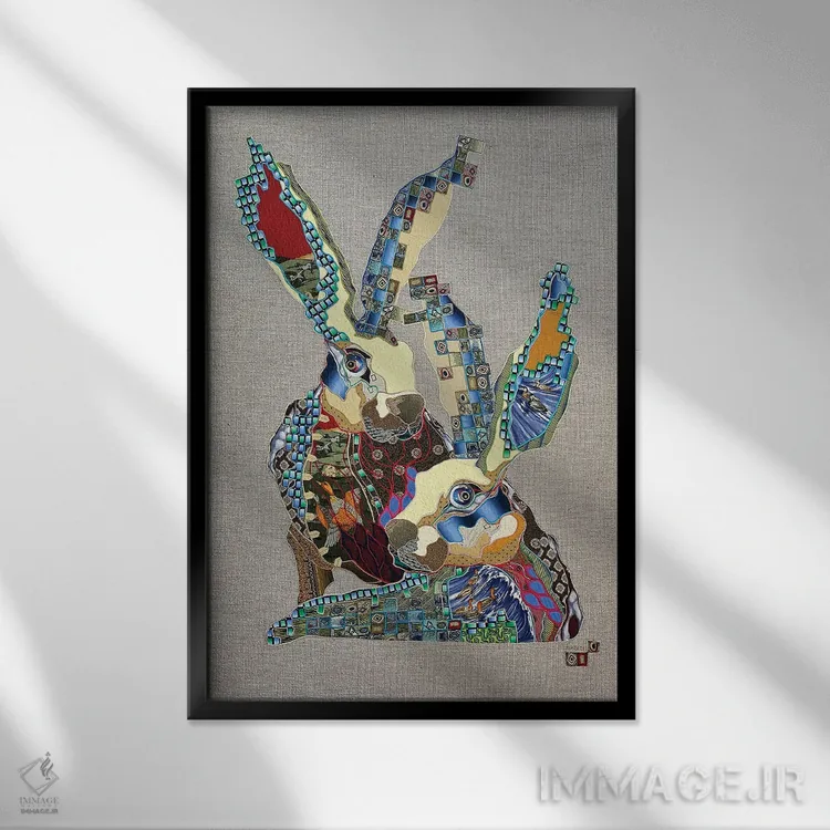 تابلو دکوراتیو یک زوج دوست داشتنی اثر کاستیانتین مالگینف - نمای قابدار مشکی