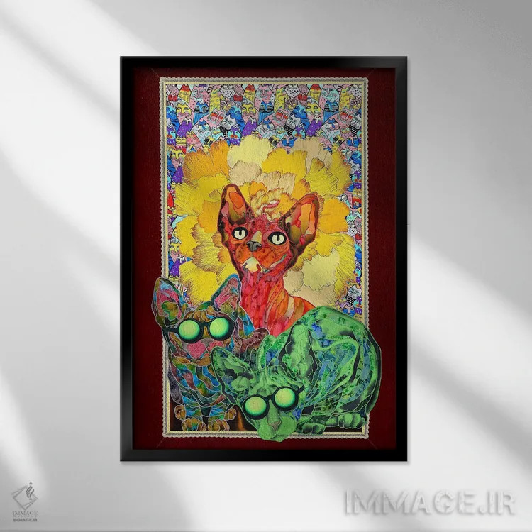 تابلو دکوراتیو عصر بخیر اثر کاستیانتین مالگینف - نمای قابدار مشکی