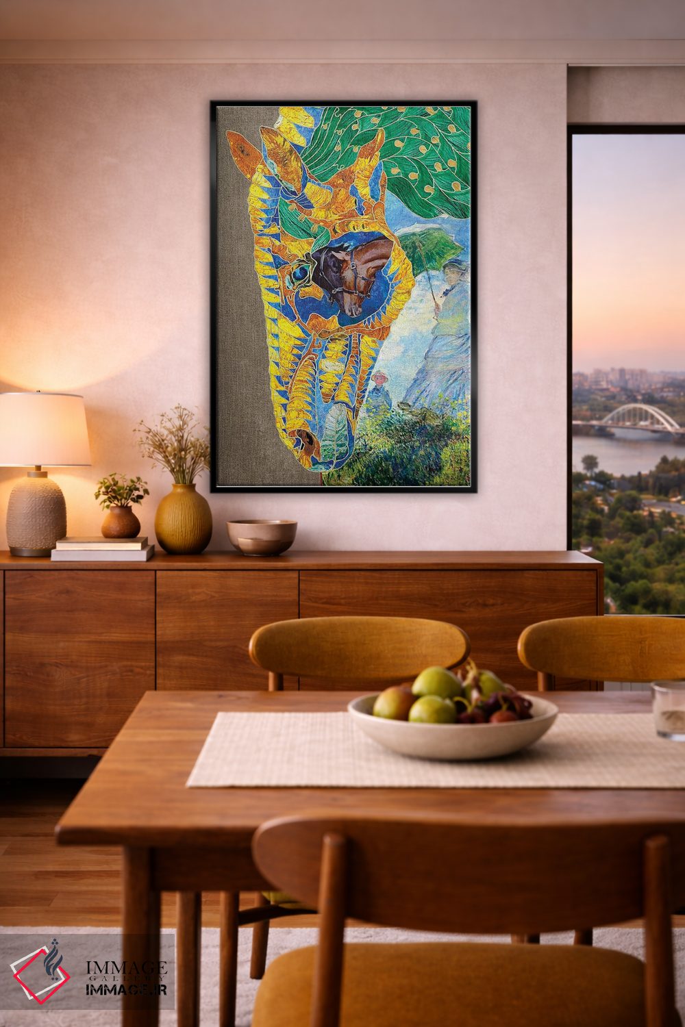 تابلو دکوراتیو خط قرمز اثر کاستیانتین مالگینف - D6B