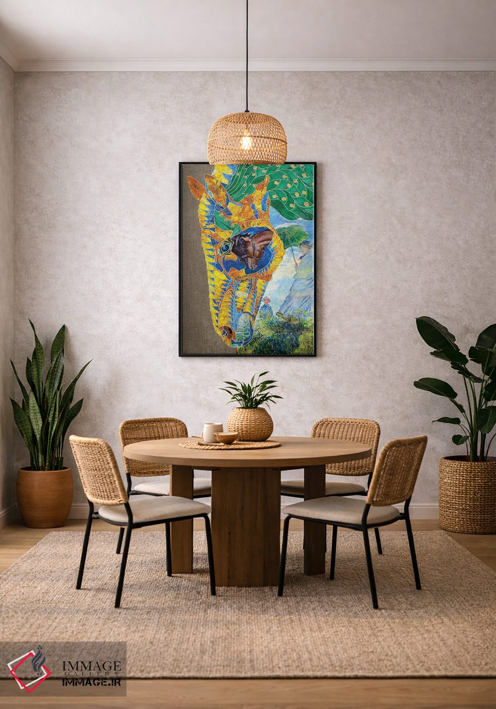 تابلو دکوراتیو خط قرمز اثر کاستیانتین مالگینف - D5B