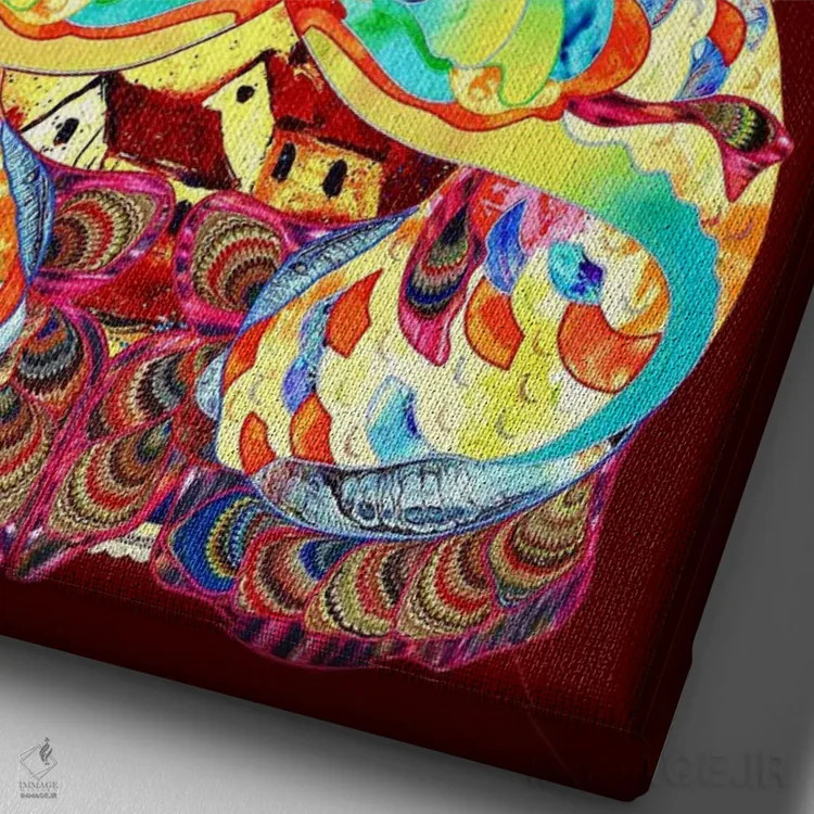 تابلو دکوراتیو ستمگر اثر کاستیانتین مالگینف - نمای نزدیک بافت بوم