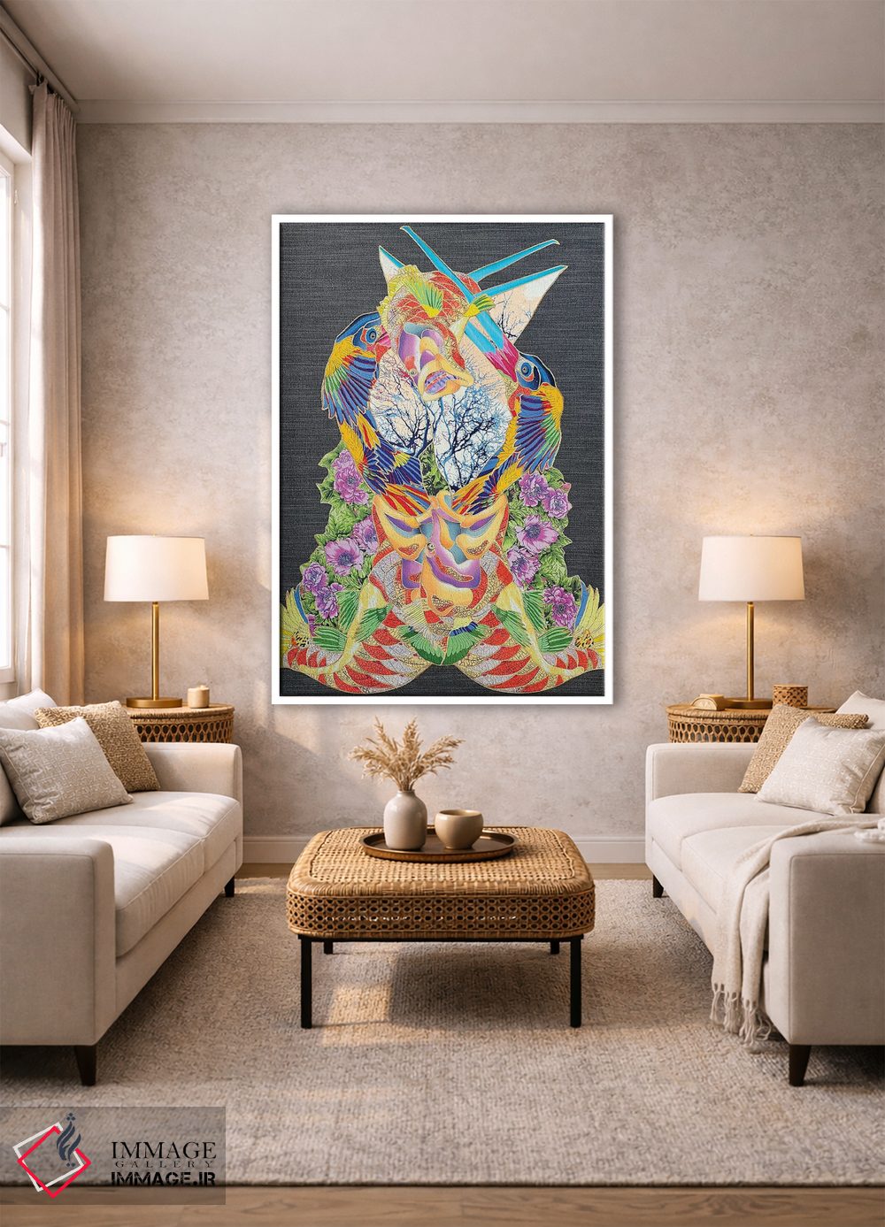 تابلو انتزاعی چرخه رویدادها اثر کاستیانتین مالگینف - D1W