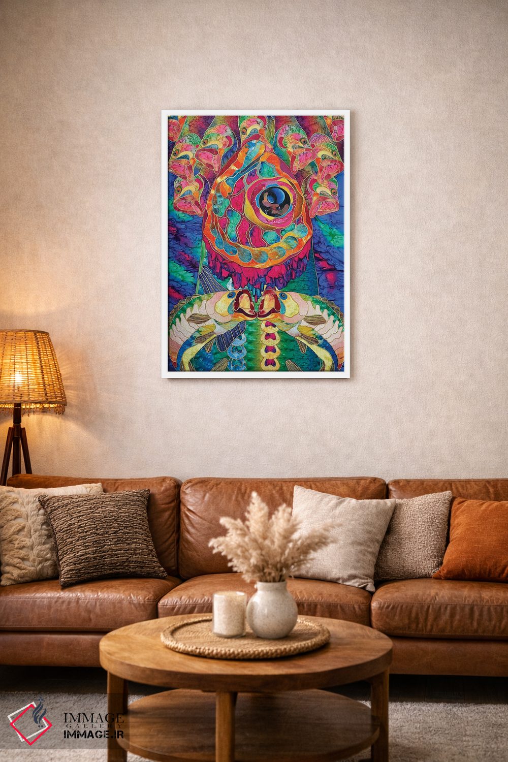 تابلو انتزاعی ماهی کمیاب اثر کاستیانتین مالگینف - D2W