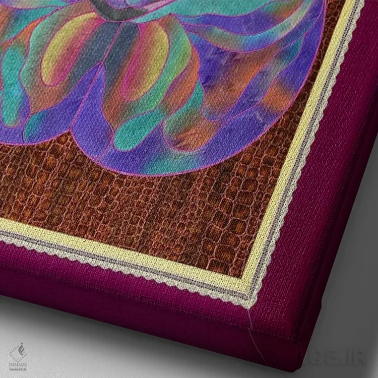 تابلو دکوراتیو عزیزم اثر کاستیانتین مالگینف - نمای نزدیک بافت بوم