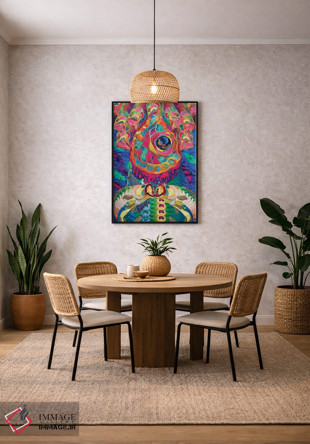 تابلو انتزاعی ماهی کمیاب اثر کاستیانتین مالگینف - D4B