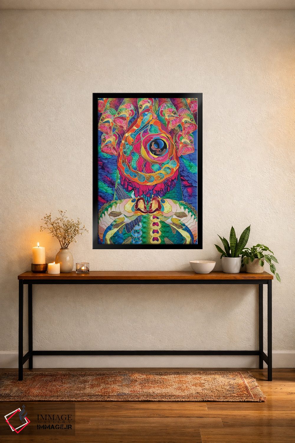 تابلو انتزاعی ماهی کمیاب اثر کاستیانتین مالگینف - D5B