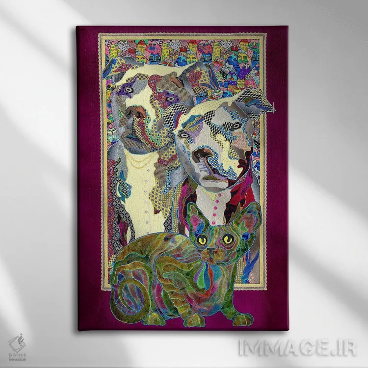 تابلو دکوراتیو گوپنیک ها اثر کاستیانتین مالگینف - نمای روبهرو روی دیوار