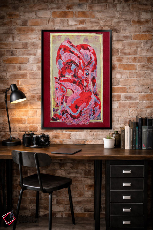 تابلو دکوراتیو سیب ها در برف اثر کاستیانتین مالگینف - D6B