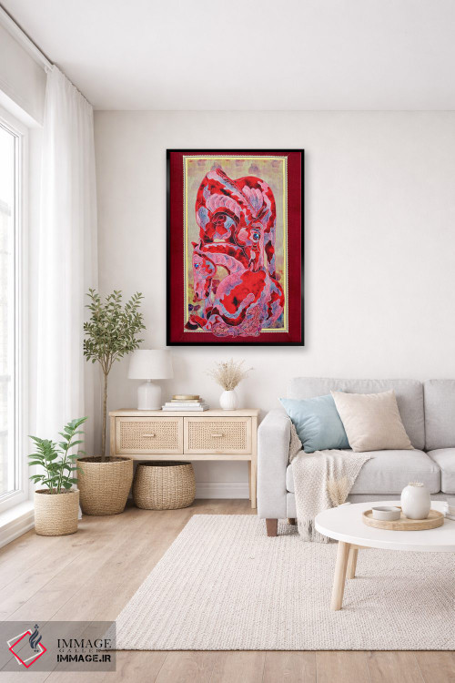 تابلو دکوراتیو سیب ها در برف اثر کاستیانتین مالگینف - D5B