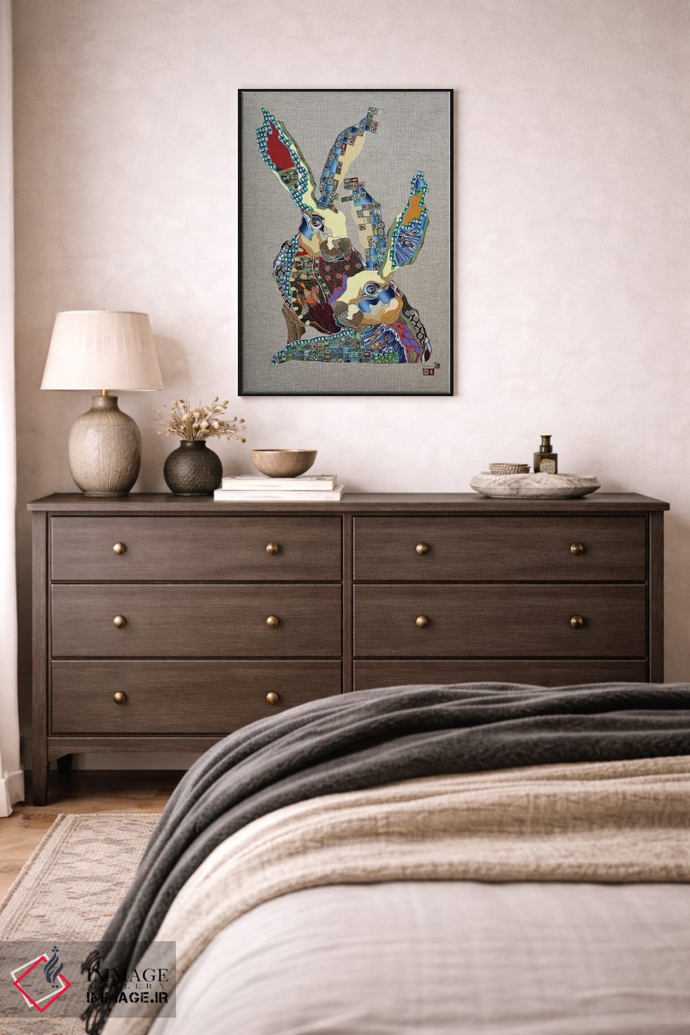 تابلو دکوراتیو یک زوج دوست داشتنی اثر کاستیانتین مالگینف - D4B