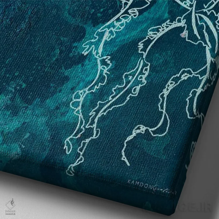 تابلو مدرن نفس فرشته گون ۱ اثر کندون کریشنز - نمای نزدیک بافت بوم