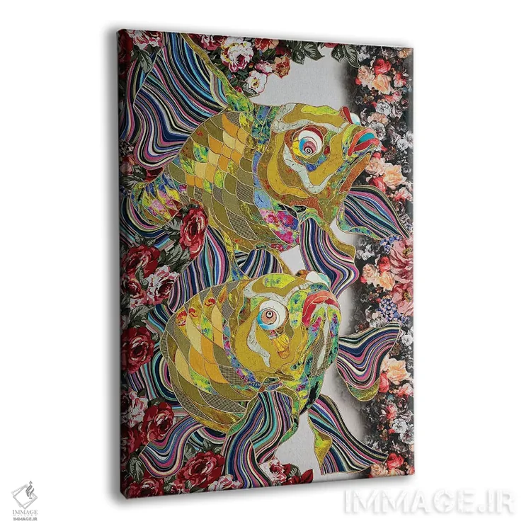 تابلو انتزاعی ماهی قرمز اثر کاستیانتین مالگینف - نمای پرسپکتیو محصول