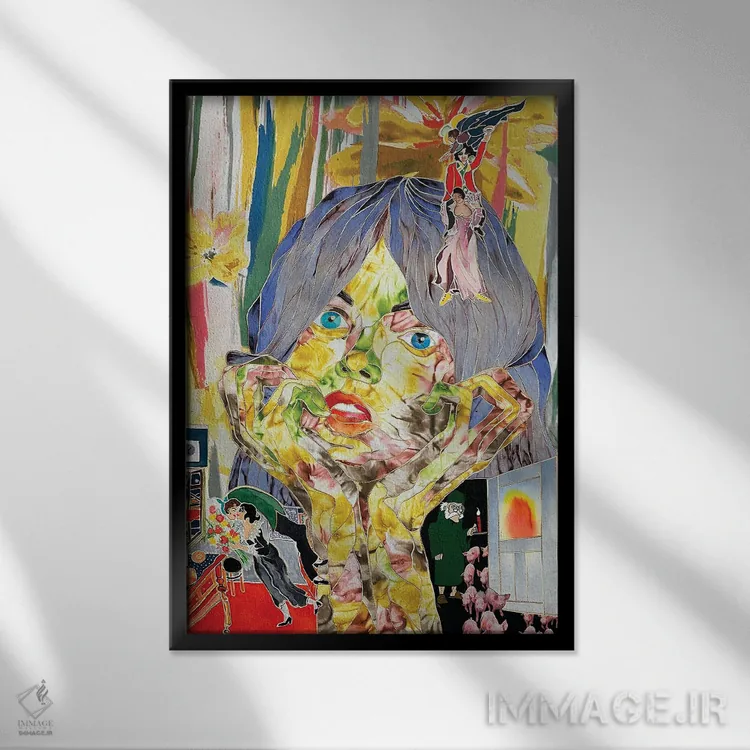 تابلو دکوراتیو انتظارات اثر کاستیانتین مالگینف - نمای قابدار مشکی