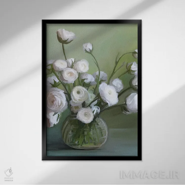 تابلو مدرن نور صبحگاهی اثر کندون کریشنز - نمای قابدار مشکی