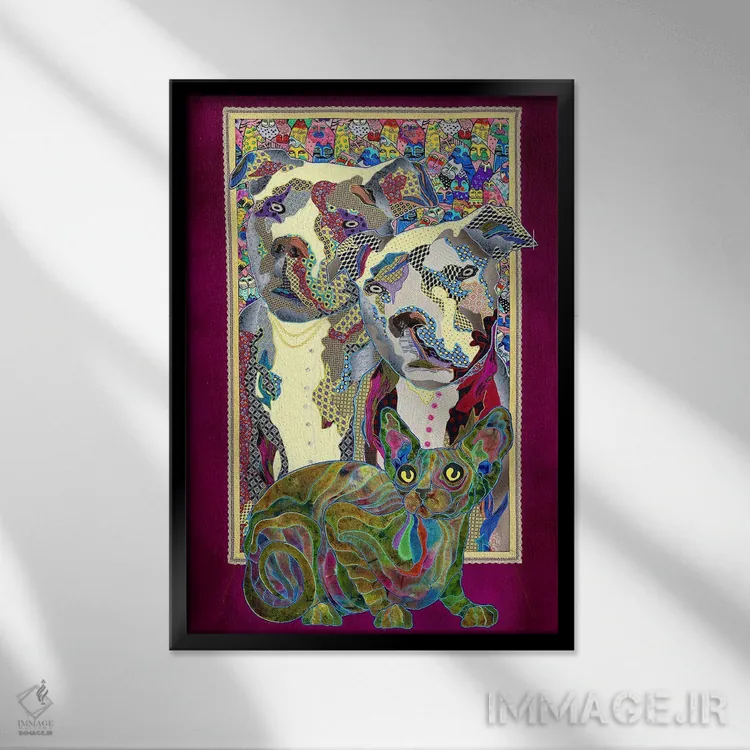 تابلو دکوراتیو گوپنیک ها اثر کاستیانتین مالگینف - نمای قابدار مشکی