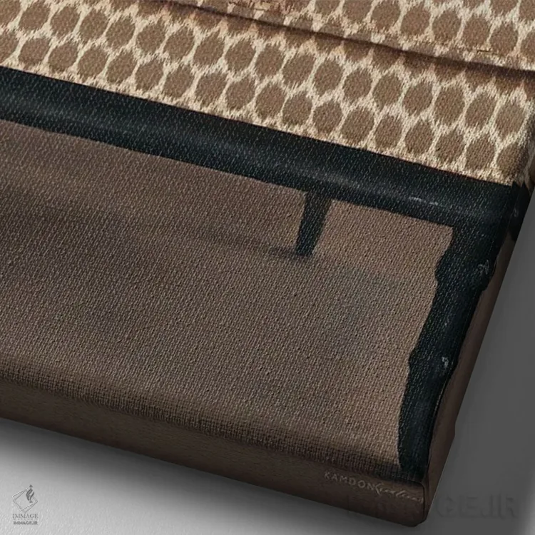 تابلو دکوراتیو یاقوت اثر کندون کریشنز - نمای نزدیک بافت بوم