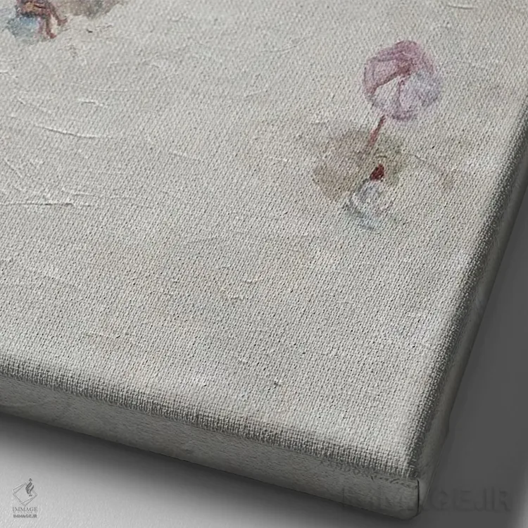 تابلو مینیمال بی خیال اثر کندون کریشنز - نمای نزدیک بافت بوم