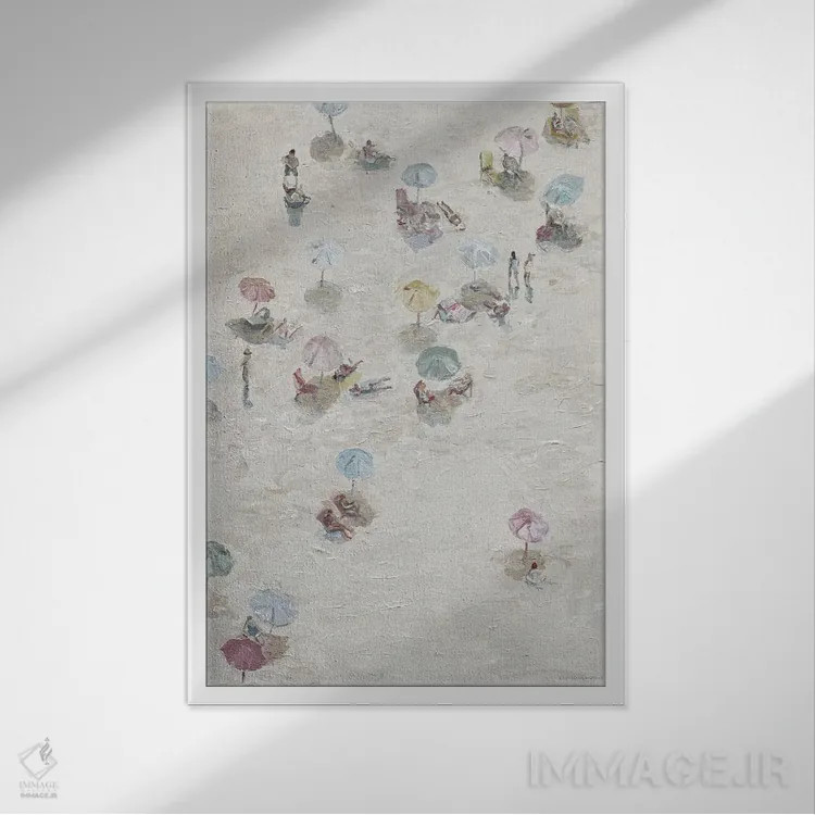 تابلو مینیمال بی خیال اثر کندون کریشنز - نمای قابدار سفید
