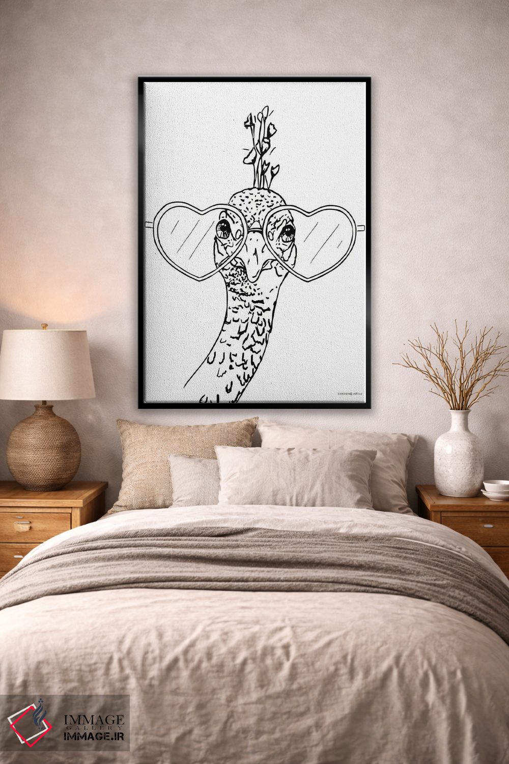 تابلو مینیمال کمی طاووسی ۳ اثر کندون کریشنز - D2B