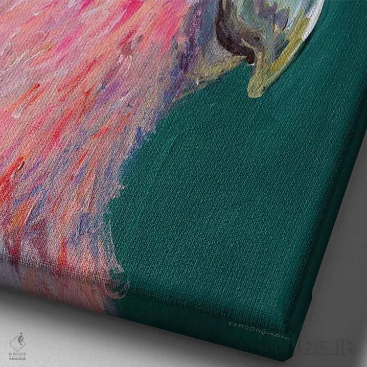 تابلو دکوراتیو فوق العاده اثر کندون کریشنز - نمای نزدیک بافت بوم