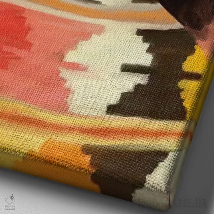 تابلو دکوراتیو درخشش اثر کندون کریشنز - نمای نزدیک بافت بوم