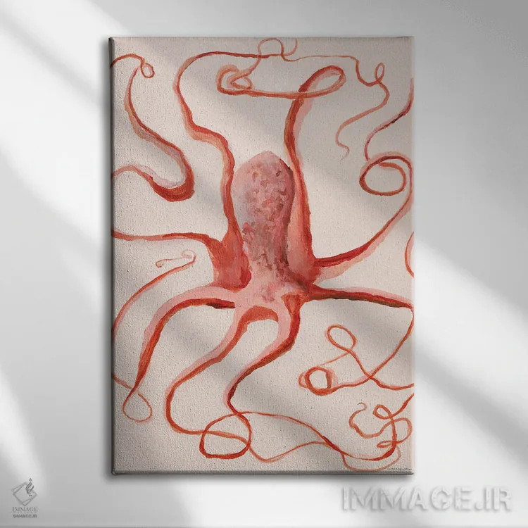 تابلو دکوراتیو درهم تنیده اثر کندون کریشنز - نمای روبهرو روی دیوار