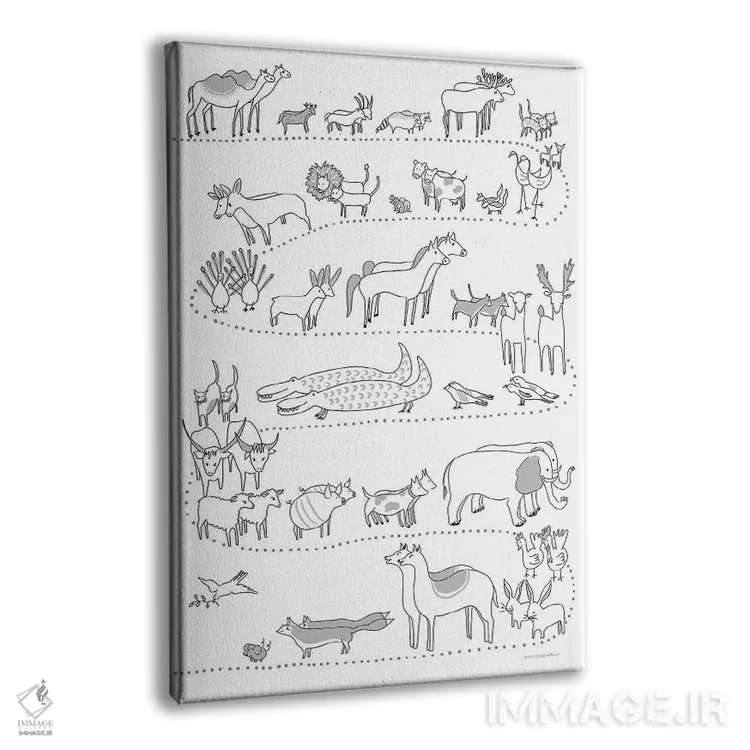 تابلو مینیمال دوتا دوتا آمدند اثر کندون کریشنز - نمای پرسپکتیو محصول