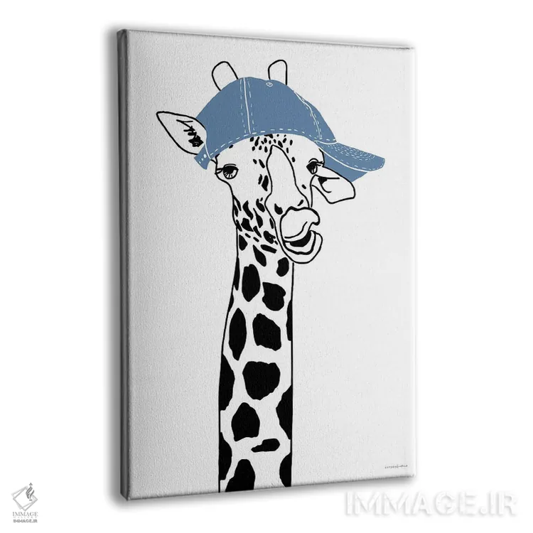 تابلو مینیمال زرافه تیم اثر کندون کریشنز - نمای پرسپکتیو محصول