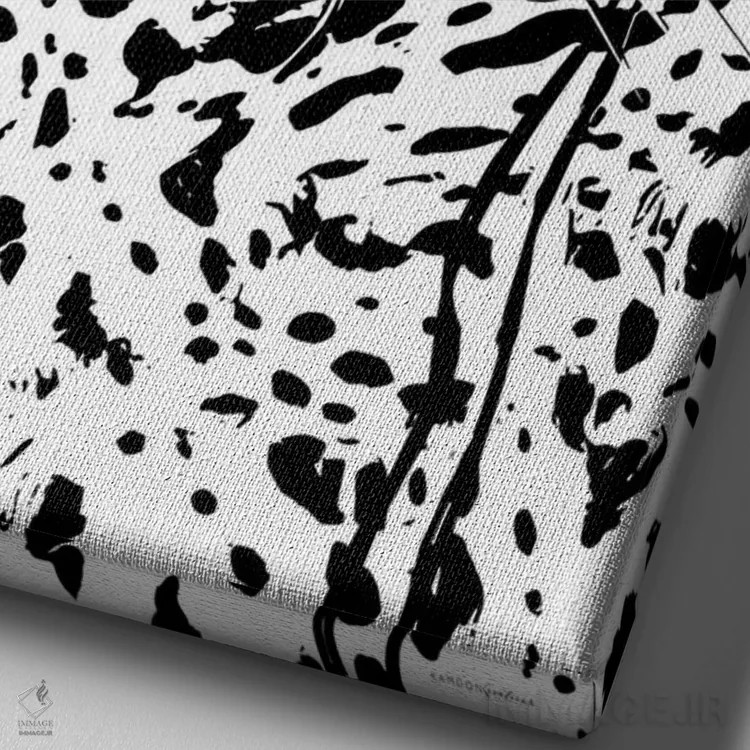 تابلو دکوراتیو یوزپلنگ شیطون اثر کندون کریشنز - نمای نزدیک بافت بوم