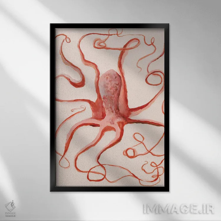 تابلو دکوراتیو درهم تنیده اثر کندون کریشنز - نمای قابدار مشکی